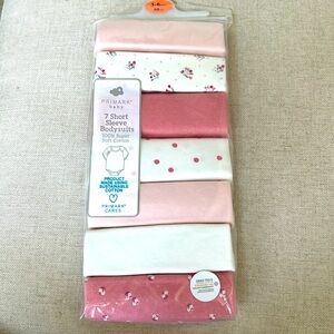 Primark baby 7 short sleeve bodysuits new